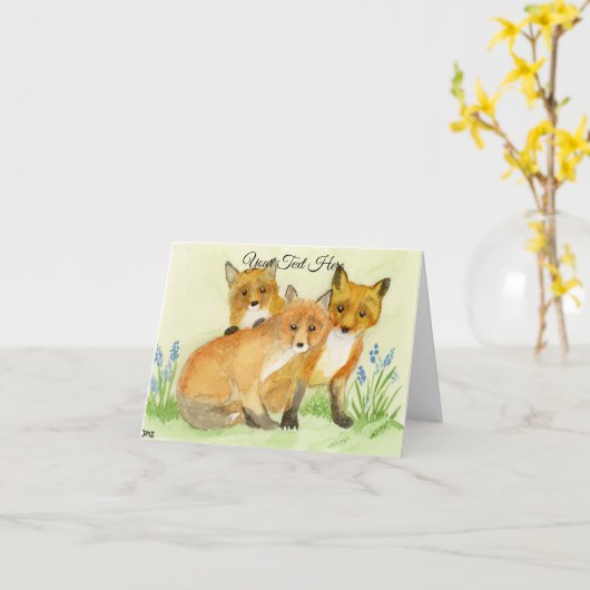 Carte Kits Fox (Fleur jaune)