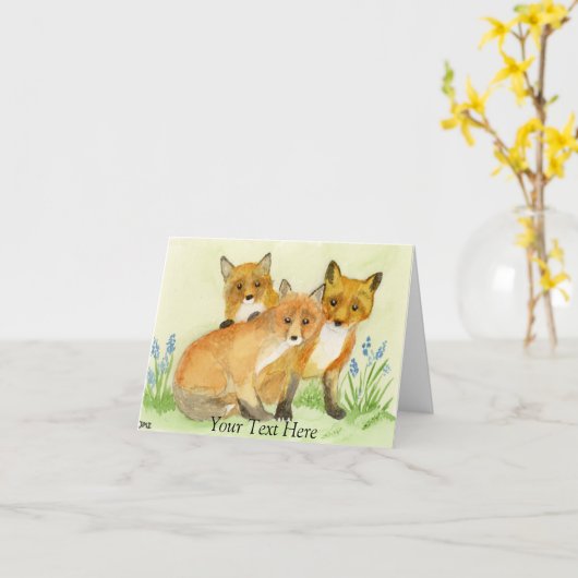 Carte Kits Fox (Fleur jaune)