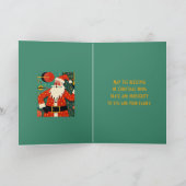 Carte Kitschmas Père Noël Milieu de siècle moderne Amusa (Intérieur)