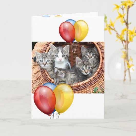 Carte Kitten (Fleur jaune)