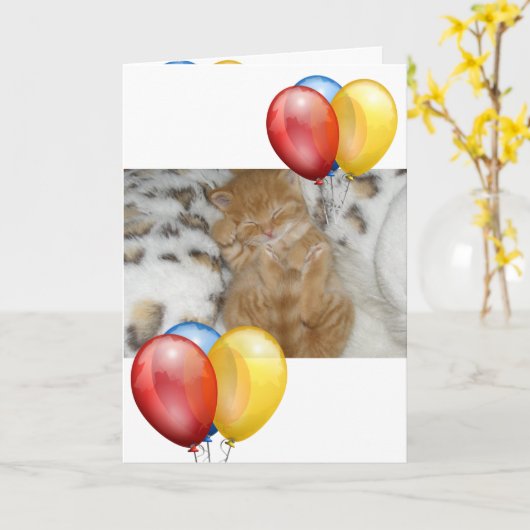 Carte Kitten (Fleur jaune)