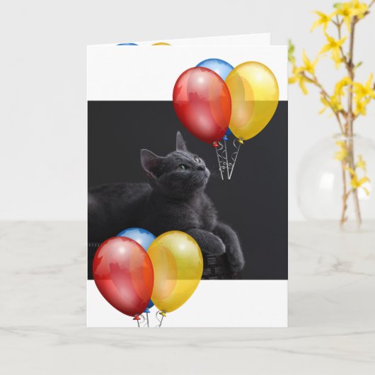 Carte Kitten (Fleur jaune)