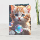 Carte Kitten avec bulles pour Anniversaire (Devant)