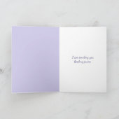 Carte Kitten Blanc Avec Lilac Laurel (Intérieur)