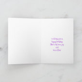 Carte Kitten d'anniversaire avec ballons violets (Intérieur)