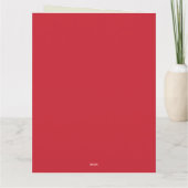 Carte Kitten de Noël assis avec un cou rouge (Dos)