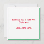 Carte Kitten de Noël et arbres de Noël personnalisés (Dos)