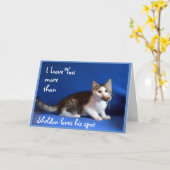 Carte Kitten Dit Être Ma Valentine (Fleur jaune)