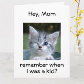Carte KITTEN for *MOM*=BEST BIRTHDAY EVER (Fleur jaune)