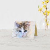 Carte Kitten Love (Fleur jaune)