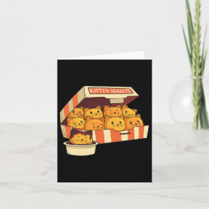 Carte Kitten Nuggets Drôle Chats Et Poulet Nuggets Aimer
