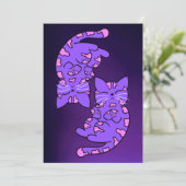 Carte Kittens de gemini violet (Debout devant)
