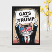 Carte Kittens et canards pour Trump Vance 2024 Chats pou (Fleur jaune)
