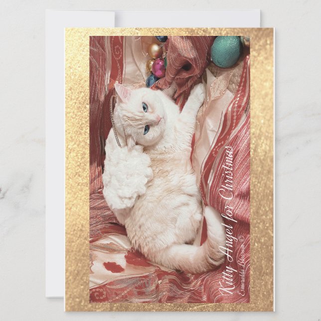 Carte Kitty Angel pour Noël (Devant)