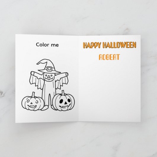 Carte Kitty avec sac à dos citrouille (Intérieur)