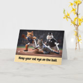 Carte Kitty Baseball (Fleur jaune)