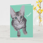 Carte Kitty Big Eyes S'En Sortent Bien (Fleur jaune)