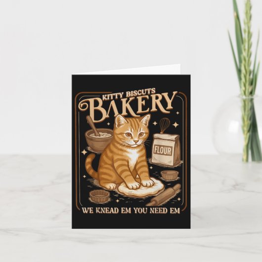 Carte Kitty Biscuits Boulangerie Drôle (Devant)