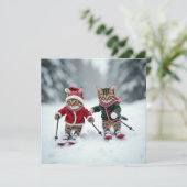 Carte kitty catmas ski (Debout devant)