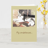 Carte Kitty Condolences (Fleur jaune)