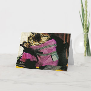 Carte Kitty Dormant Dans Sac Vous Manque Personnalisé