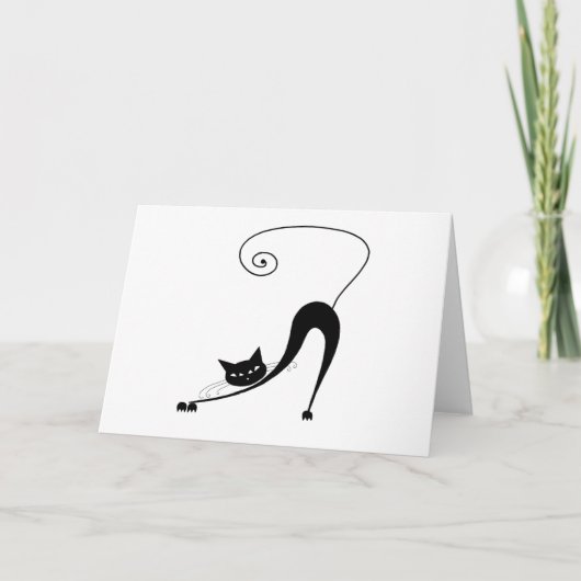 Carte Kitty fantaisie noir 2 (Devant)