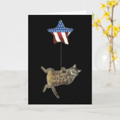 Carte Kitty fête 4 juillet (Fleur jaune)