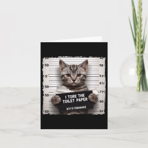Carte Kitty Jail Photo J'Ai Rasé Le Papier Toilette Mauv