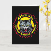 Carte Kitty Kai - Siffler d'abord - Trancher dur - Pas d (Fleur jaune)