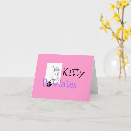 Carte Kitty Pawlates (Fleur jaune)
