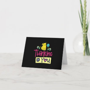 Carte Kitty pense à toi Cadeau mignon pour amateur de