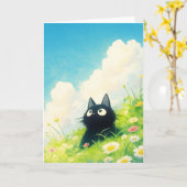 Carte Kitty Prairie Paisible (Fleur jaune)