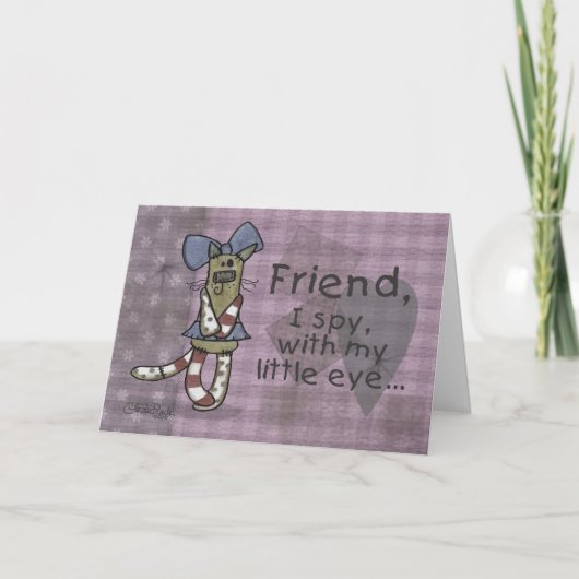 Carte Kitty primitif pour ami (Devant)