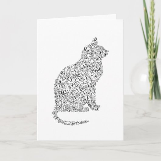 Carte Kitty Sur Vélos Bicyclette Chat (Devant)