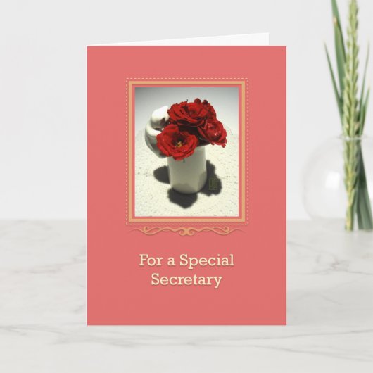 Carte Kitty & Tea Roses Secrétaire spécial (Devant)