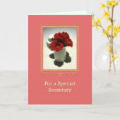 Carte Kitty & Tea Roses Secrétaire spécial (Fleur jaune)