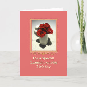 Carte Kitty & Tea Roses spécial grand-mère Anniversaire