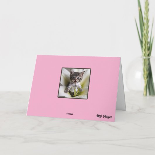 Carte Kitty Tulips (Dos)