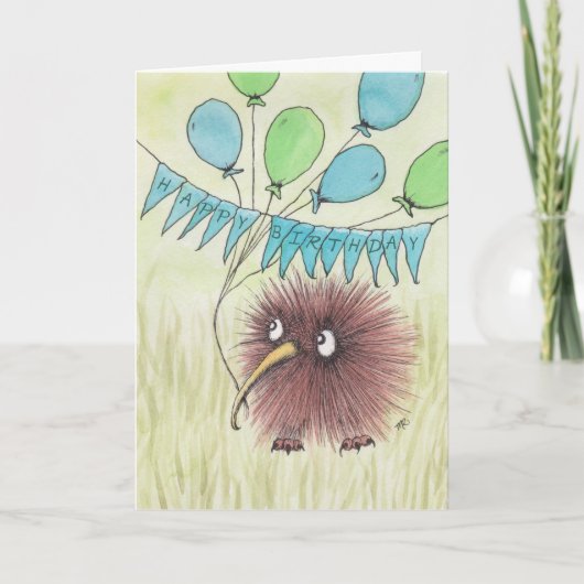 Carte Kiwi Bird Joyeux anniversaire (Devant)