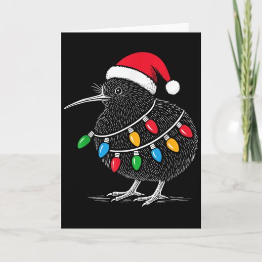 Carte Kiwi Bird New Zealand Holiday Christmas (Devant)