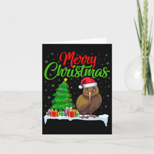 Carte Kiwi Oiseau Feux d'Arbre de Noël Fantastiques Noël