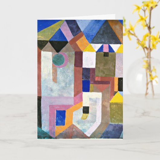 Carte Klee - Architecture colorée (Fleur jaune)