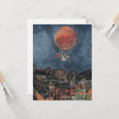 Carte Klee - Der Luftballon, célèbre peinture (Devant/Arrière en situation)