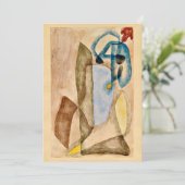 Carte Klee - Fleur en mars, art abstrait (Debout devant)