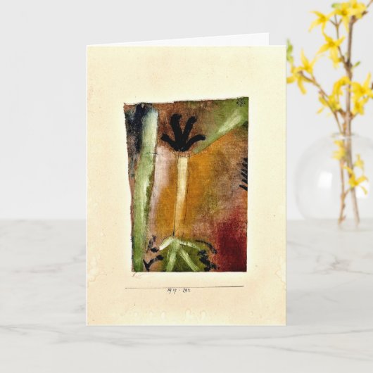 Carte Klee - Petit Arbre, art abstrait (Fleur jaune)