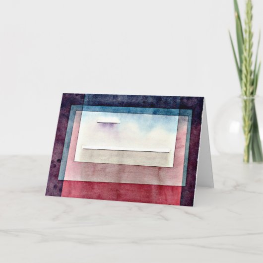 Carte Klee - Repos, peinture abstraite, (Devant)