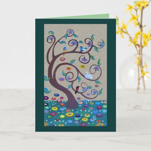 Carte Klimt (Fleur jaune)