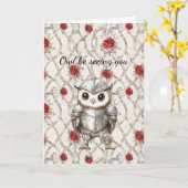 Carte Knight Owl Shining Armor Roses I'll Be Seeing You (Fleur jaune)
