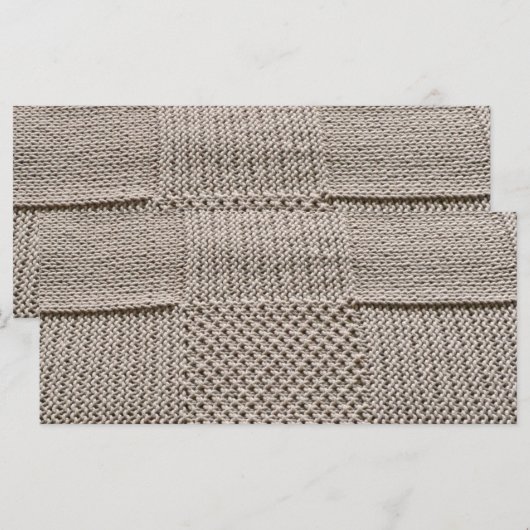 Carte Knit en patchwork en panier par Shirley Taylor (Devant / Derrière)