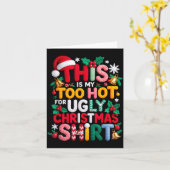 Carte Knitting This Is My It's Too Hot For Ugly Christma (Fleur jaune)